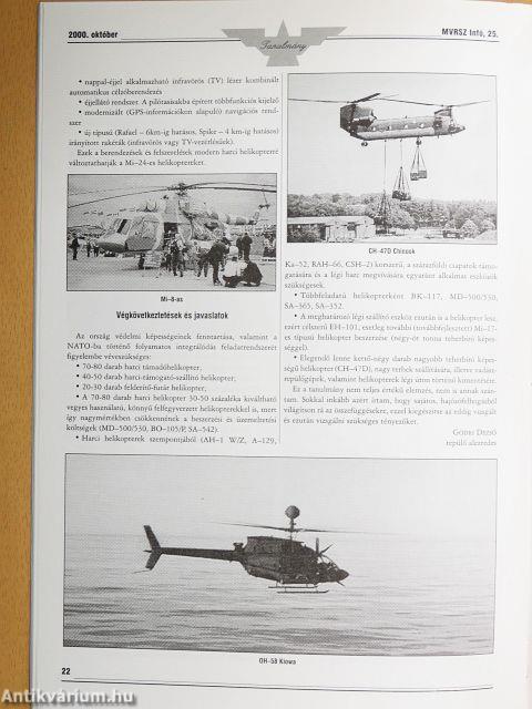 A Magyar Veterán Repülők Szövetségének 25. számú infója