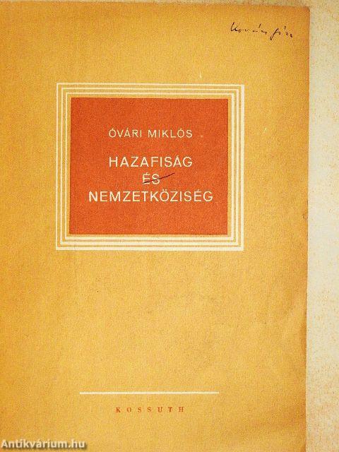 Hazafiság és nemzetköziség