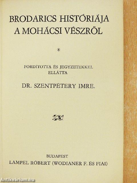Brodarics históriája a mohácsi vészről