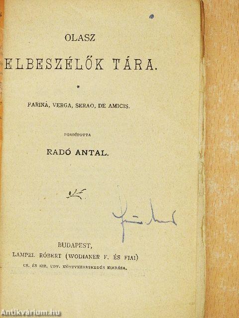 Olasz elbeszélők tára I-II.