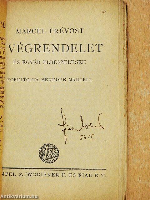 A végrendelet és egyéb elbeszélések