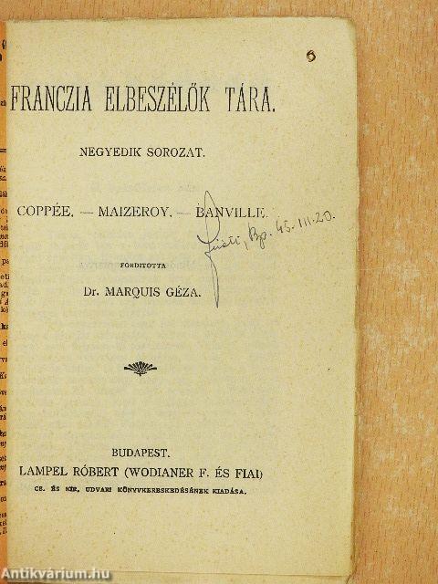 Franczia elbeszélők tára IV.