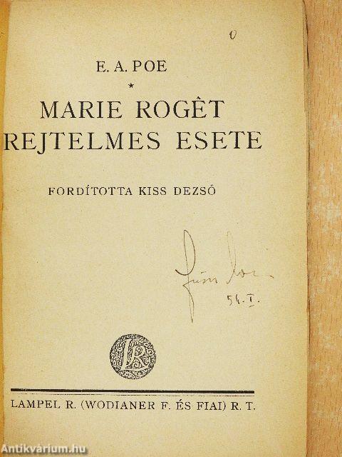 Marie Rogét rejtelmes esete