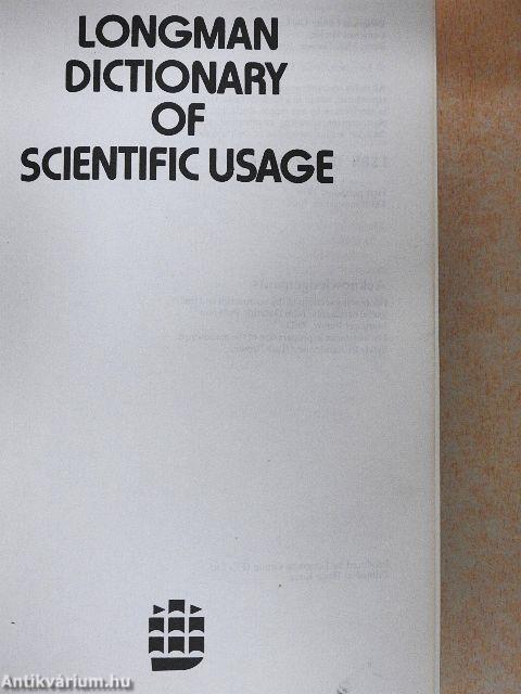 Longman Dictionary of Scientic Usage