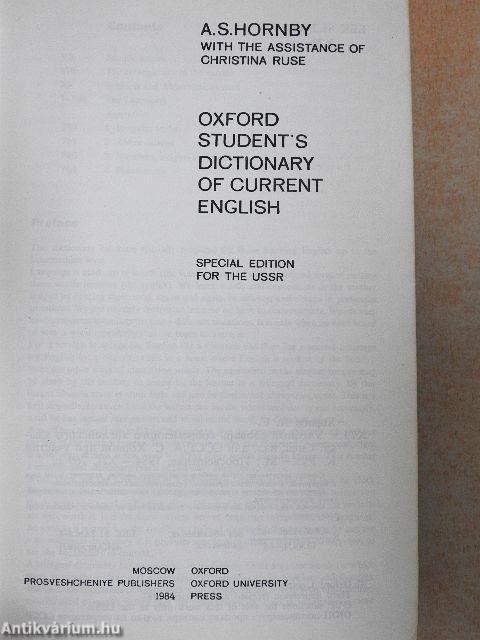 Oxford Student's Dictionary of Current English