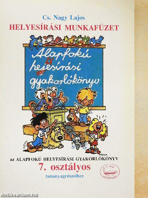 Helyesírási munkafüzet 7. osztály