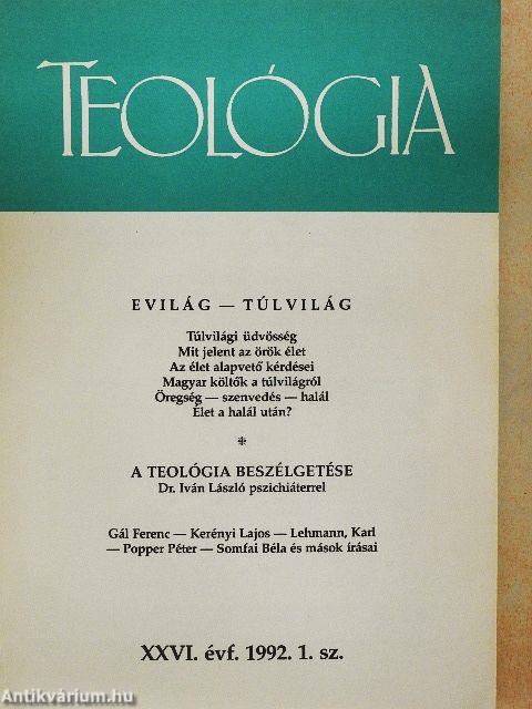 Teológia 1992/1-4.