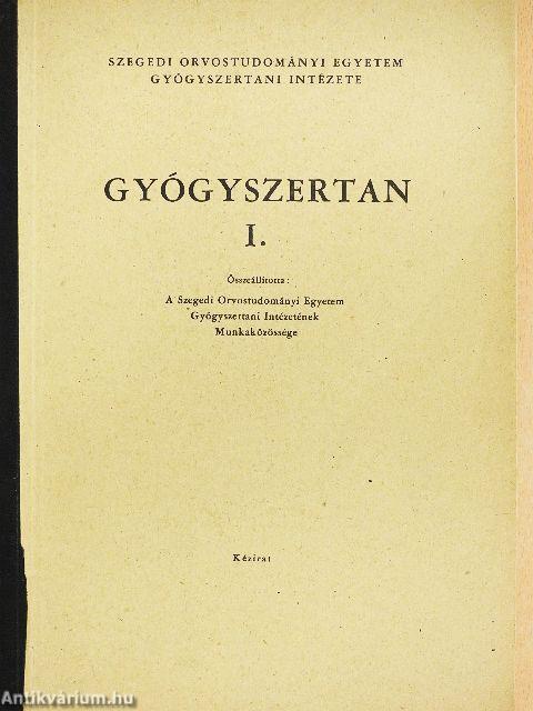 Gyógyszertan I-II