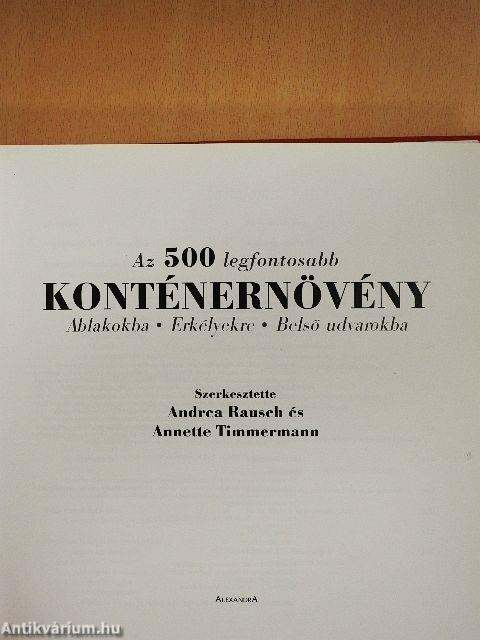 Az 500 legfontosabb konténernövény