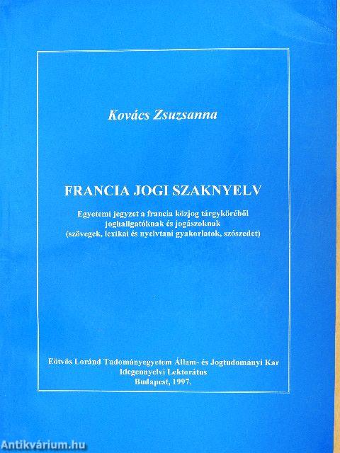 Francia  jogi szaknyelv