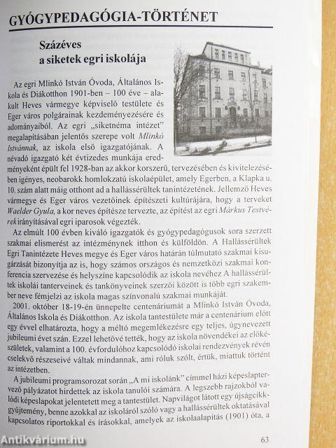 Gyógypedagógiai Szemle 2002. január-február/Különszám