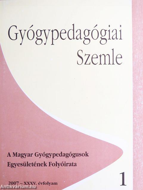 Gyógypedagógiai Szemle 2007. január-december
