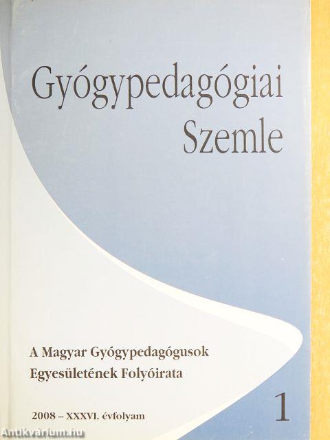Gyógypedagógiai Szemle 2008. január-december