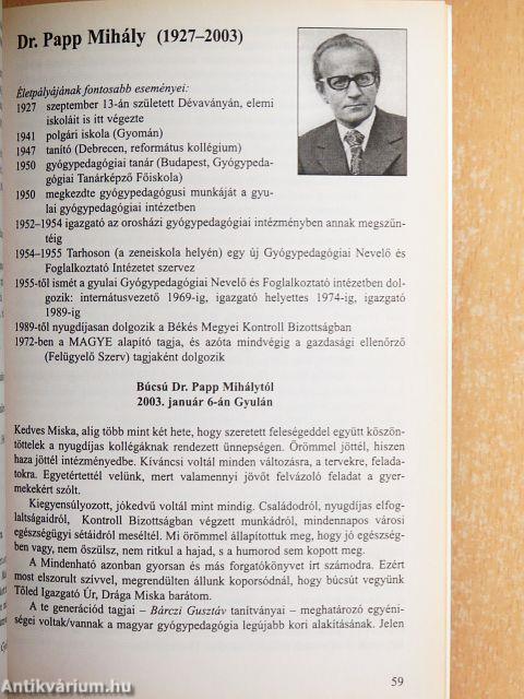 Gyógypedagógiai Szemle 2004. január-december