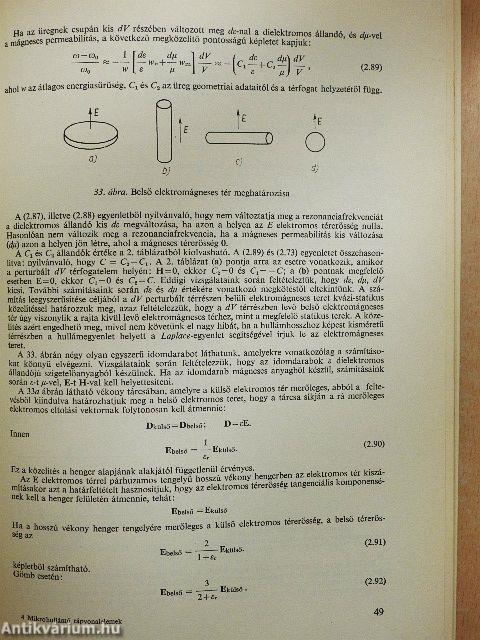 Mikrohullámú tápvonalelemek és üregrezonátorok szerkesztése