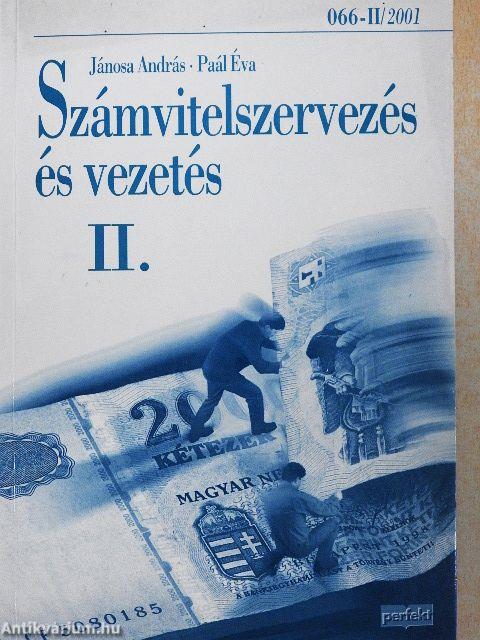 Számvitelszervezés és vezetés II.