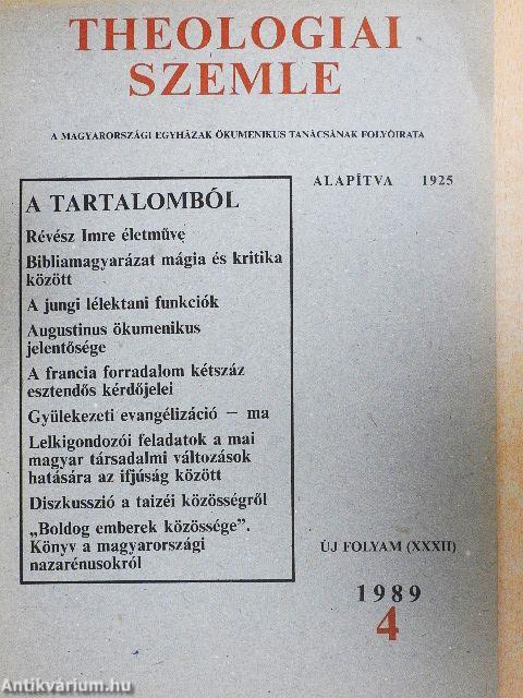 Theologiai Szemle 1989/4.