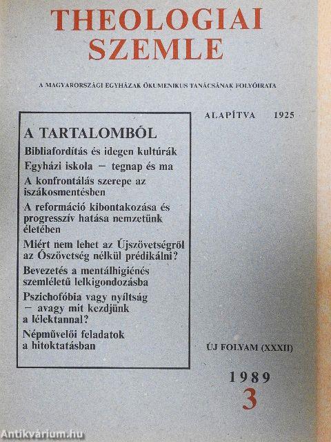 Theologiai Szemle 1989/3.