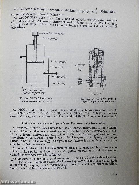 Mikrohullámú tápvonalelemek és üregrezonátorok szerkesztése