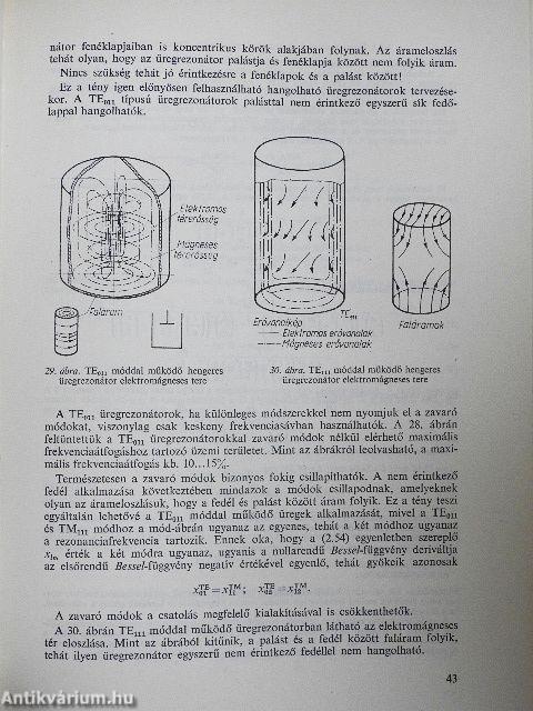 Mikrohullámú tápvonalelemek és üregrezonátorok szerkesztése