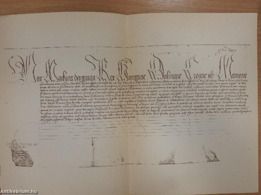 Mátyás király Miskolcnak adományozott kiváltságlevele