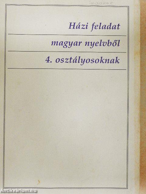 Házi feladat magyar nyelvből 4. osztályosoknak