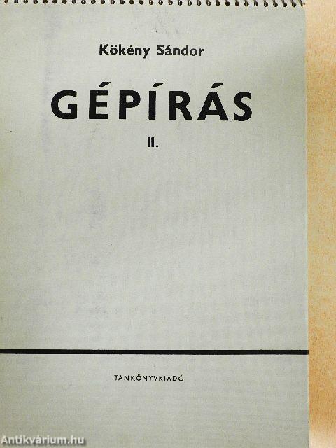 Gépírás II.