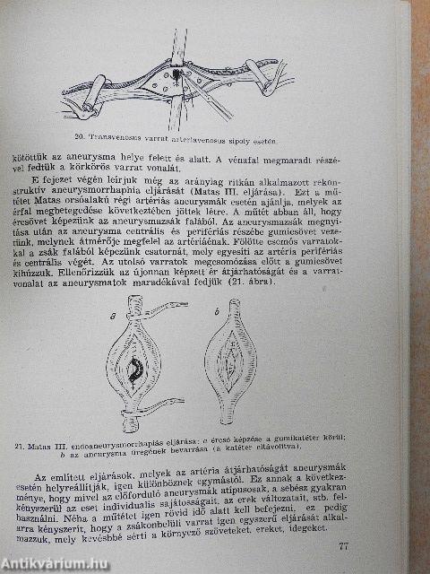 Az érsérülések sebészi kezelése