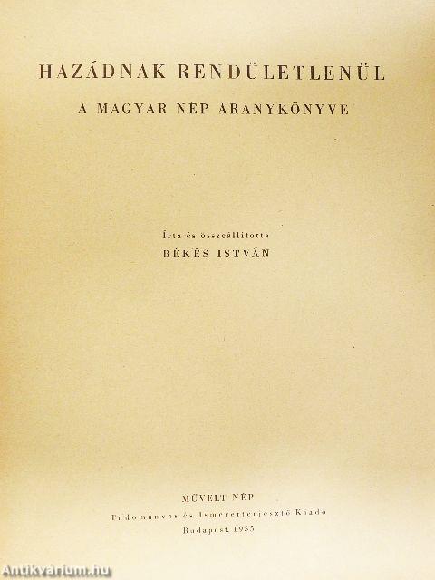 Hazádnak rendületlenül