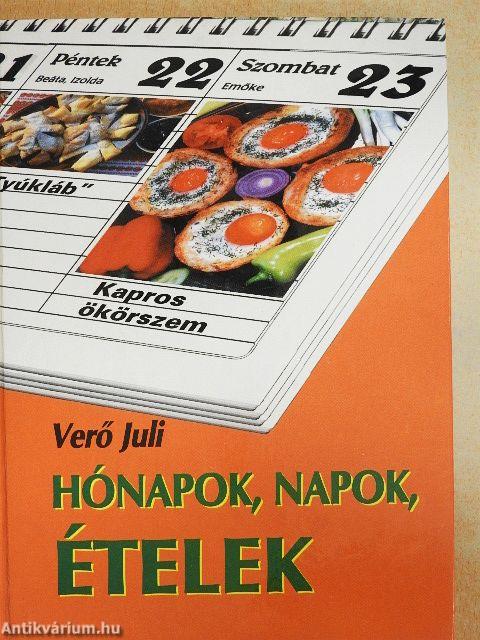 Hónapok, napok, ételek