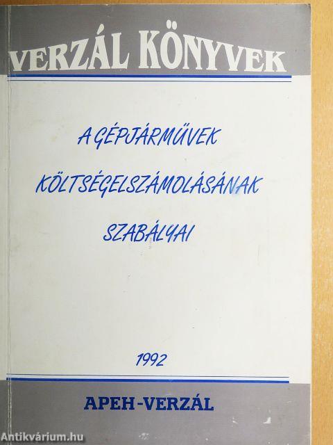 A gépjárművek költségelszámolásának szabályai