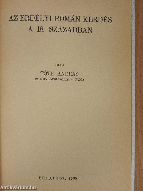 Az erdélyi román kérdés a 18. században