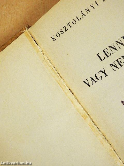 Lenni, vagy nem lenni