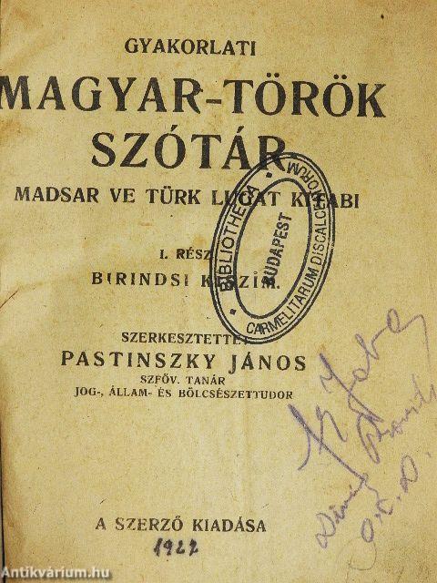 Gyakorlati magyar-török szótár I.
