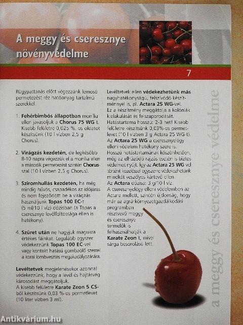 Szőlő, alma és csonthéjasok