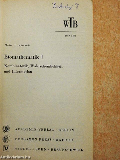 Biomathematik I.