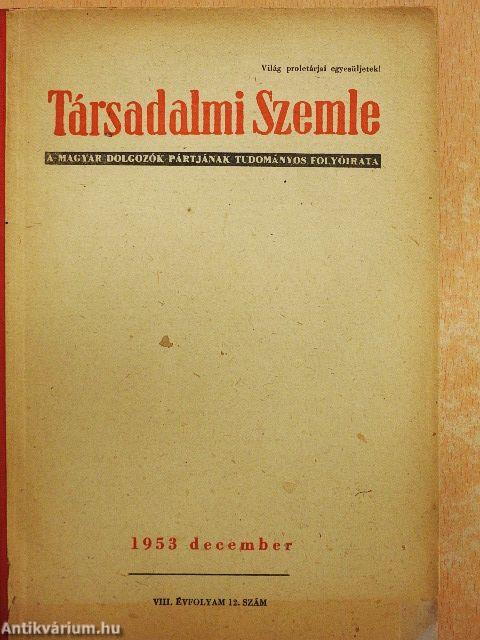 Társadalmi Szemle 1953. december
