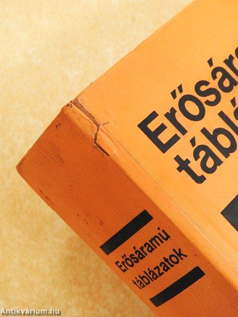 Erősáramú táblázatok