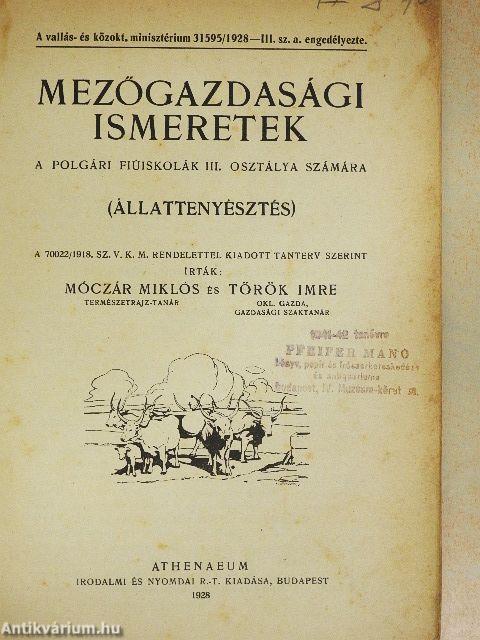 Mezőgazdasági ismeretek