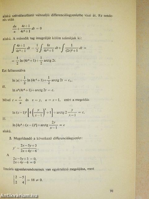 Differenciálegyenletek