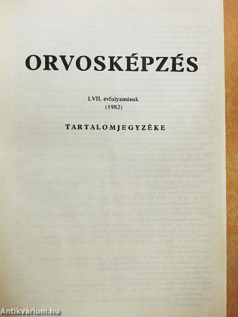 Orvosképzés 1982-1983. január-december