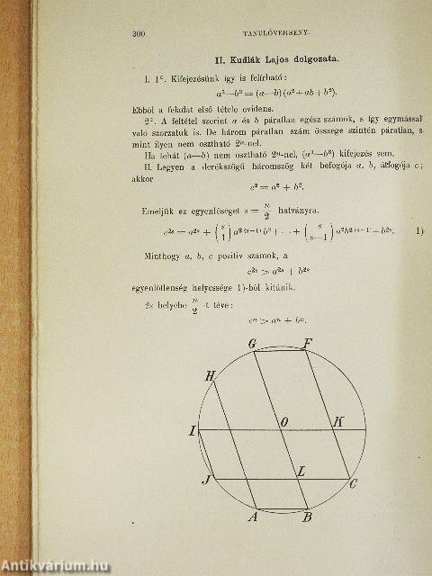 Mathematikai és Physikai Lapok 1908. október-november