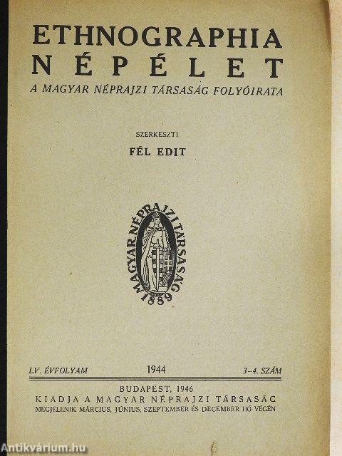 Ethnographia - Népélet 1944/3-4.