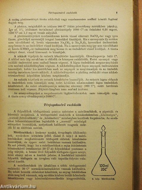 Bevezetés a kémiai analízisbe II.