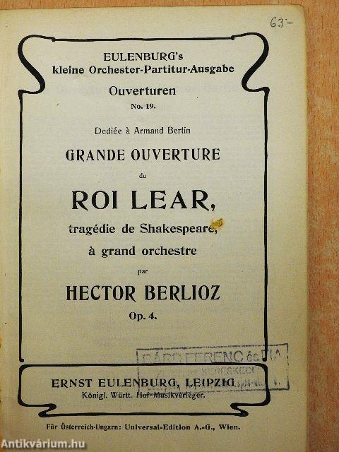 Grande Ouverture du Roi Lear, tragédie de Shakespeare, á grand orchestre
