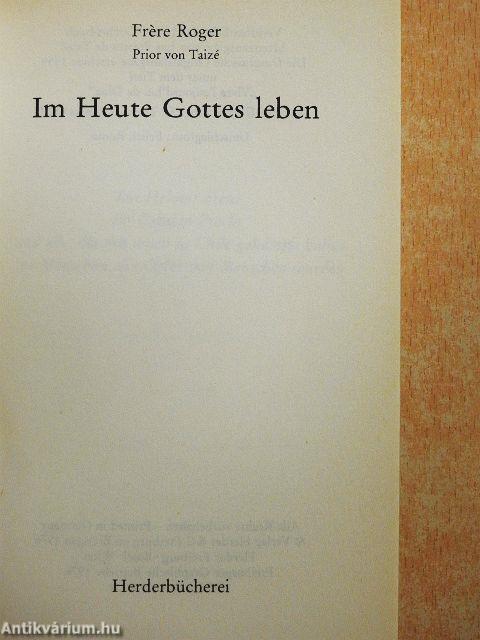 Im Heute Gottes leben