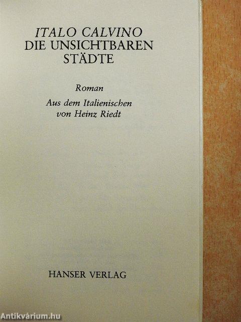 Die unsichtbaren Städte