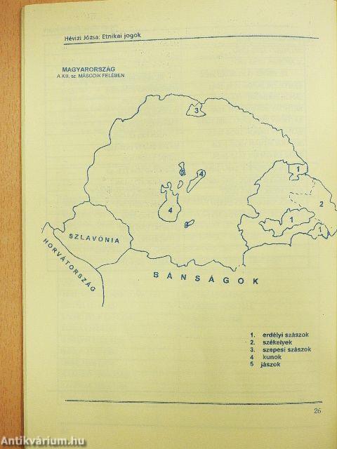 Területi és egyházi autonómia, mint a kollektív jogok gyakorlásának szintere a történeti Magyarországon