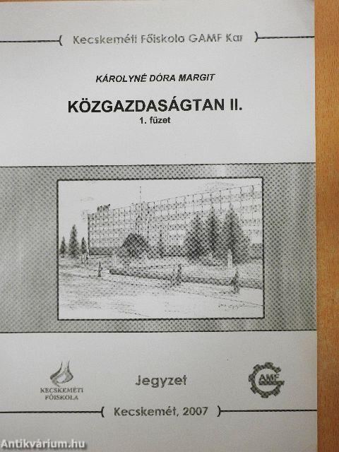 Közgazdaságtan II/1.