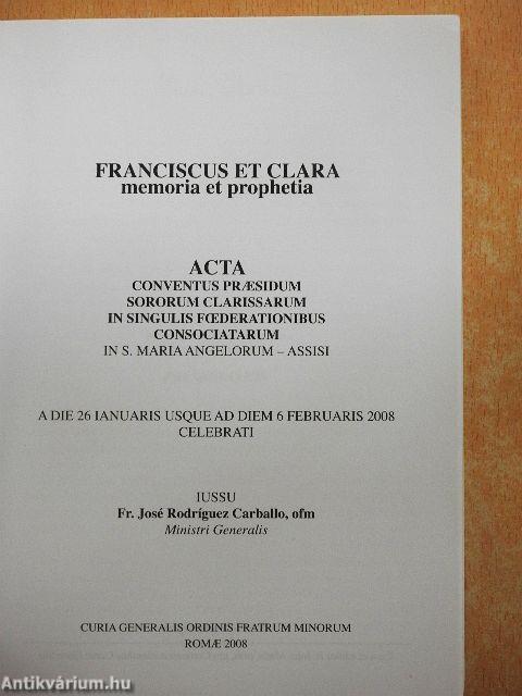 Franciscus et Clara - Memoria et Prophetia